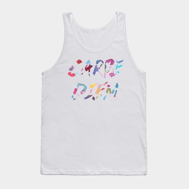 Carpe Diem Color Ink Tank Top by ruifaria